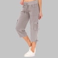 thumbnail image 2 of Shadoumai Women Capris with Pockets Loose Fit Casual Capri Pant Shorts Dressy Lightweight Ladies Baggy Cargo Pants for Hiking, 2 of 8