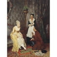 thumbnail image 2 of Eugen von Blaas 12x14 Gold Ornate Wood Frame and Double Matted Museum Art Print Titled - The Perfect Shoe (1877), 2 of 4
