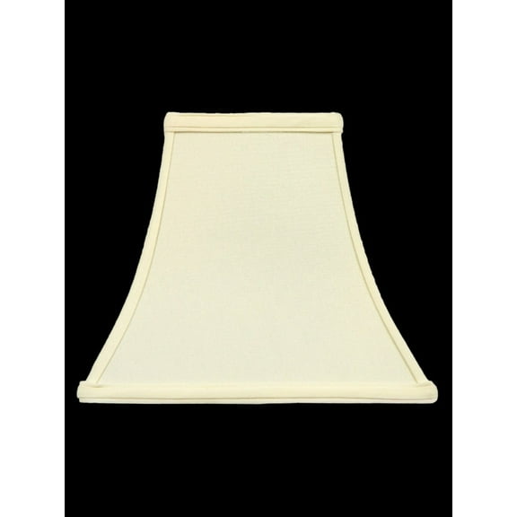 Square Bell 8 Inch Clip on Candle Stick Replacement Lamp Shade Eggshell
