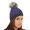 Purple, variant on Terra Faux Fur Pom Pom Beanie Hat Thick Slouchy Cable Knit Unisex Stretches to Fit Most