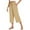 ##Style5-Khaki-JSX4, variant on Linen Beige Crop Pants for Women Lightweight High Waist Bell Bottom Comfy Capri Pants Elastic Stretch Summer Gauze Pants with Pockets S