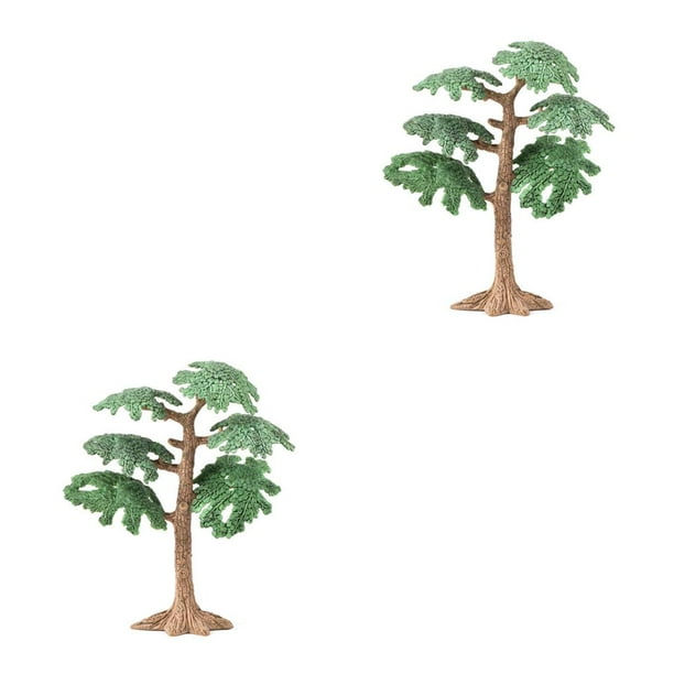 Inteprter Miniature Trees Plastic Artificial Plants Large Landscape Ecological Toys and Forest Wild Ornament Simulation Small 13.5 cm 2piezas