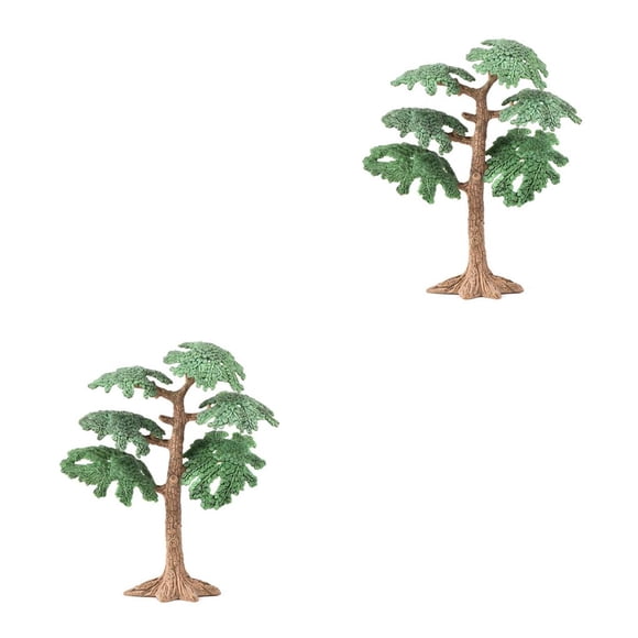 Inteprter Miniature Trees Plastic Artificial Plants Large Landscape Ecological Toys and Forest Wild Ornament Simulation Small 13.5 cm 2piezas