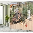 thumbnail image 5 of Ambesonne Vintage Car Shower Curtain, Rusty Broken Car, 69"Wx84"L, Brown Green, 5 of 5