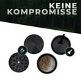 thumbnail image 3 of Aluminum Grinder, 4-Piece Herb Grinder, Crusher Set For Dried Herbs, Flowers, Spices With Compartment And Scraper Buy 2 Save 10%, 3 of 4