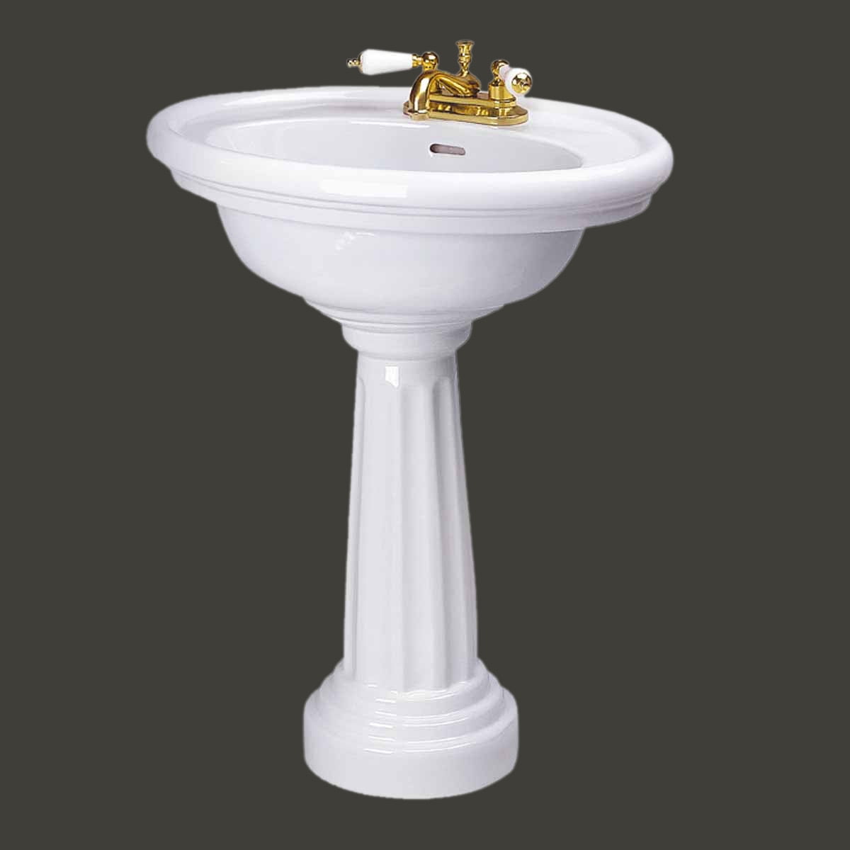 Bathroom Freestanding Pedestal Sink White China Deluxe Philadelphia Renovator