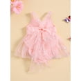 thumbnail image 3 of Bagilaanoe Newborn Outfits Baby Girl Rompers Dress 3D Butterfly Embroidery Sleeveless Bodysuits 3M 6M 9M 12M 18M Infant Patchwork A-line Tulle Dresses, 3 of 9