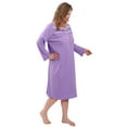 thumbnail image 6 of FEREMO Nightgowns for Women Plus Size 100% Cotton Long Sleeve Sleep Shirt Button Soft Slepwear, 6 of 6