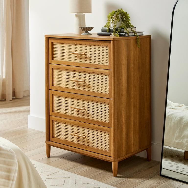 GALANO Layton Dusty Gray Oak 5-Drawer 31.5 in. Wide Chest of