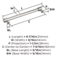 thumbnail image 6 of Amerock Faircrest 7-9/16 inch (192mm) Center-to-Center Polished Nickel Cabinet Pull, 6 of 7