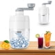 thumbnail image 4 of Máquina de hielo raspado con trituradora de hielo manual | Manivela | Cuchillas de acero inoxidable | Plástico ABS apto para uso alimentario | No eléctrico | Diseño transparente | 1 afeitadora + 3, 4 of 9