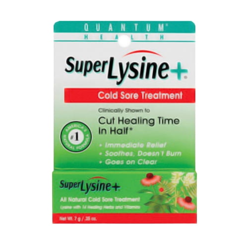 Quantum Super Lysine Plus Cold Sore Treatment Cream 0.25 Oz, 2 Pack