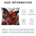 thumbnail image 5 of Jiayy  Rose Butterfly Throw Pillow Covers Flower Gray Black Decorative Pillow Cases Cushion Covers for Sofa Couch Car Bedroom Home Decor, 5 of 5