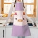 thumbnail image 2 of Delantales de cocina, delantal de trabajo, delantal de chef con dibujos animados para mujeres, chef y repostería. Púrpura, 2 of 8