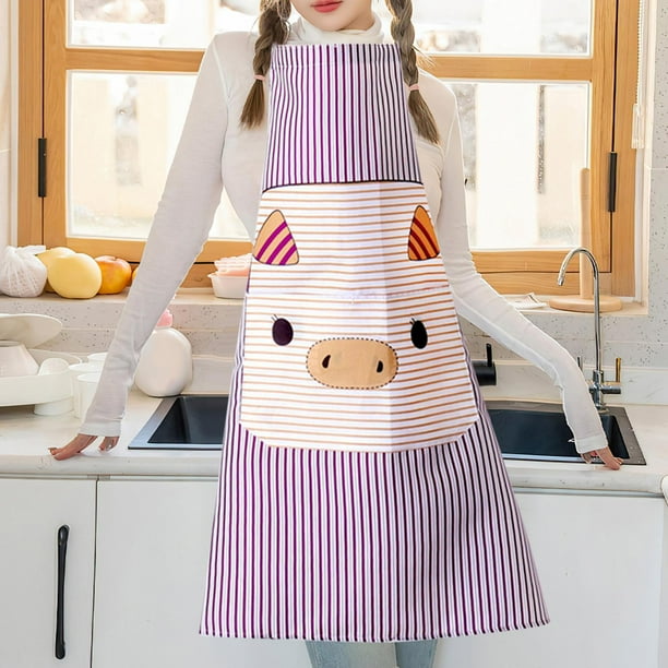 Delantales de Cocina Perfecl Babero con Bolsillos Profesional Chef Púrpura