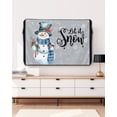 thumbnail image 3 of Outdoor TV Cover 30 to 32 Inch Weatherproof, Grey Snowman Christmas Waterproof TV Screen Protector for Outside Decor with Zipper and Pocket 30"L x 19"H&nbsp; , Let It Snowy White Winter Holiday, 3 of 7