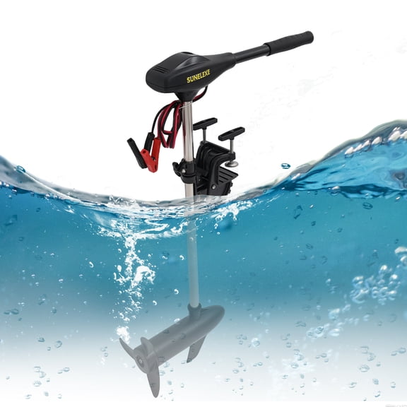 Boat Trolling Motor with Adjustable Depth & Angle, 5 Forward 3 Reverse Speed, 661LBS Thrust Electric Trolling Motor for Small Watercraft Fishing