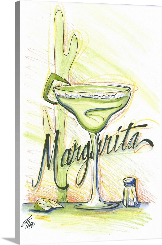 Great BIG Canvas "Drink up...Margarita" Canvas Wall Art