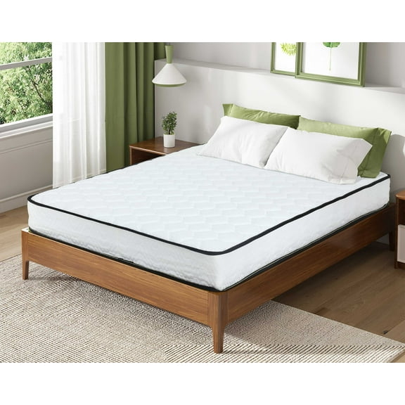 YRLLENSDAN 6/8/10/12 Inch Queen Mattress in a Box Bed Queen Size Mattresses with Innerspring Queen Mattress Memory Foam Medium Firm Certipur-US Queen Bed Mattress