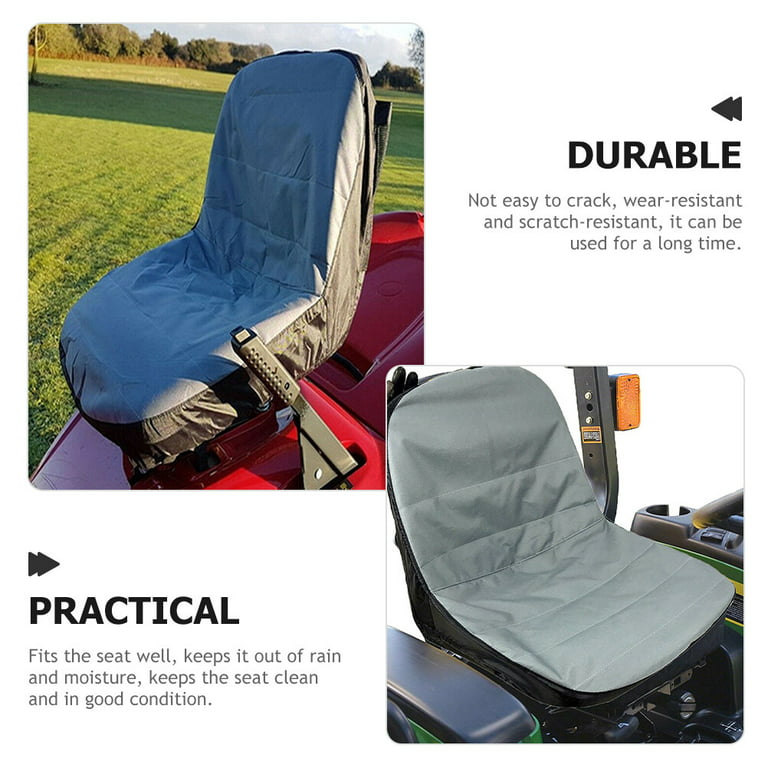 Universal Tractor Seat Cover Riding Lawn Mower Seat Cushion with 2 Mesh  Pocket