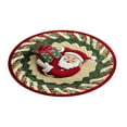 thumbnail image 2 of Christmas Decorations Outdoor Carpet Christmas Optical Rugs Round Swirl Rug Decorative Rugs With Depth Pattern Funny Santa Non Mats For Holiday Entryway Living Room Bedroom Polyester carpet, 2 of 7