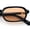 Black - Orange, variant on Gentlemans Hipster Oval Rectangle Horned Fashion Hustler Sunglasses Black - Orange