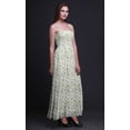 thumbnail image 4 of Bimba Flower Leaves Bimba Printed Women Flowy Smocked Spaghetti Strap Dress-Small, 4 of 7