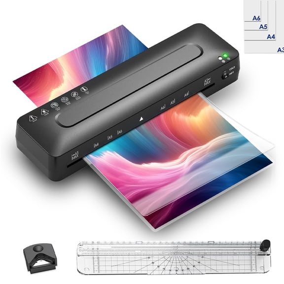 Crenova A3 Laminator Machine, Hot & Cold Thermal Laminating with 20 Sheets, Paper Trimmer & Corner Rounder for Home Office School Supplies