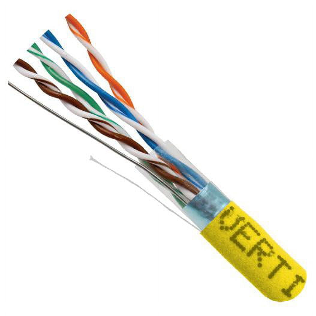Vc Vertical Cable Vertical Cable Cat5E, 350 Mhz, Shielded, 24Awg, Solid Bare Copper, 1000Ft, Bulk Ethernet Cable, Yellow Electronic_Cable