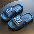 thumbnail image 5 of Gubotare Kids Slides Kids House Shoes Toddler Slippers Girl Boy House Slipper Kids Indoor Home Non-Slip Shoes (Blue,Little Kids 13), 5 of 6