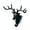 Black-antlers, variant on Novelty Elephant Deer Wall Mount Hook With Strong Adhesive Backing Plastic Key Organizers Decorative Household Items