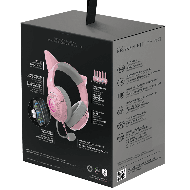 Razer Kraken Kitty V2 USB Wired RGB Headset, Chroma Kitty Razer Kraken Kitty V2 USB Wired RGB Headset, Chroma Kitty
