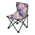 thumbnail image 2 of BZSMCE Camping Chairs Modern Folding chair In Purple Cloud Cat Cuddle Pattern, 2 of 8