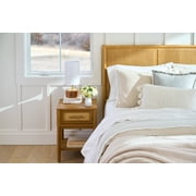 Better Homes & Gardens Springwood Caning Nightstand, Light Honey Finish