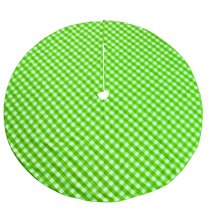 Gingham Checkered Tree Skirt Christmas Decoration 58" Round Large Skirt