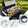 thumbnail image 5 of Golf Cart Seat Covers for 2 Seater,Yellow Sunflowers Microfiber Cart Seat Towel Blanket,Western Star Farmhouse White Wooden Absorbent Breathable Non Slip Bench Seats Protector for Golf Course 51"x31", 5 of 9