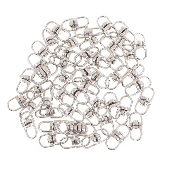 50 piezas de piezas de llavero divididas de Metal, conectores de de llave giratorios, cierre de de doble extremo, haz tu llavero 19mm perfecl Conectores de llavero