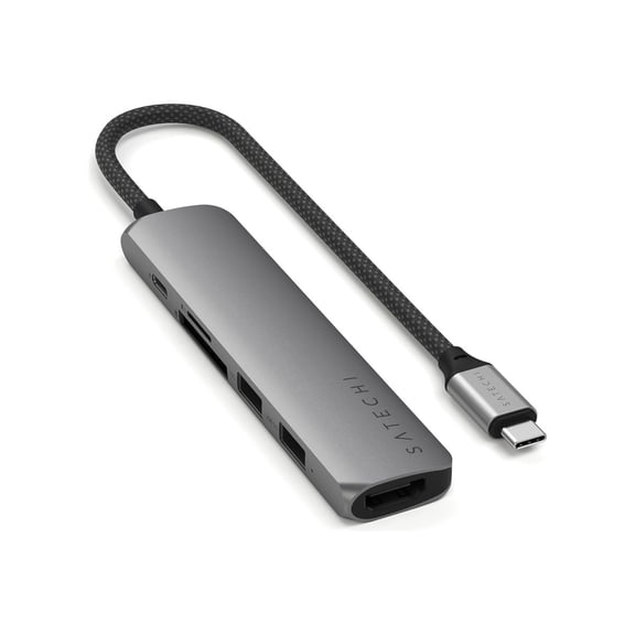 Satechi ST-P6SM 6-in-1 Usb-c Slim Multiport Adapter [space Grey]