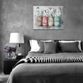 thumbnail image 4 of Hydrangea Bathroom Wall Art Farmhouse Flower Hummingbird Pictures Floral Bathroom Wall Decor Flower Bathroom Canvas Prints Painting Decorations Framed Artwork for Bathroom Bedroom 16"x12", 4 of 5