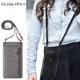 thumbnail image 5 of Bolsos Bandolera para Mujer Pequeño Cuero Vegano Mini Cartera de Hombro Monedero Acolchado,Gris Oscuro, 5 of 5