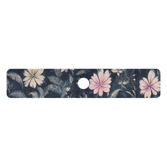 Gray Floral Print Kitchen Sink Splash Guard, Silicone Sink Faucet Mat Dry Out the Kitchen Bathroom