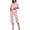 Pink, variant on ANLIQI Women's Cotton Capri Pajama Sets Soft Short Sleeve Sleepwear with Pants Two-Piece Pjs with Pockets(Navy Blue, Large)