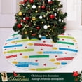 thumbnail image 6 of FMSHPON Colorful Birthday Candles Xmas Christmas Tree Skirt Stand Mat for Holiday Party Decoration Indoor Outdoor 48 inches, 6 of 6