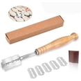 thumbnail image 1 of Bread Knife, Stainless Hand Crafted Bread Lame Tool with Leather Protective Cover and 5 Replacement Blades Included, Professional Baking Tool with Long Handle Design for Bread Bakers, 1 of 8
