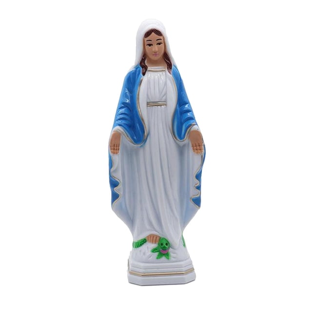 Figura de la Virgen María de plástico, ideal para regalar. Escultura religiosa católica de la Virgen María. Los 35x13cm B