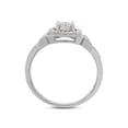 thumbnail image 5 of 1/4 ct. t.w Round Cut Lab Created Moissanite Diamond Halo Cluster Wedding Engagement Ring For Women In 10K Solid White Gold (G-H Color, VVS1 Clarity, 0.25 Cttw)-7.5, 5 of 8
