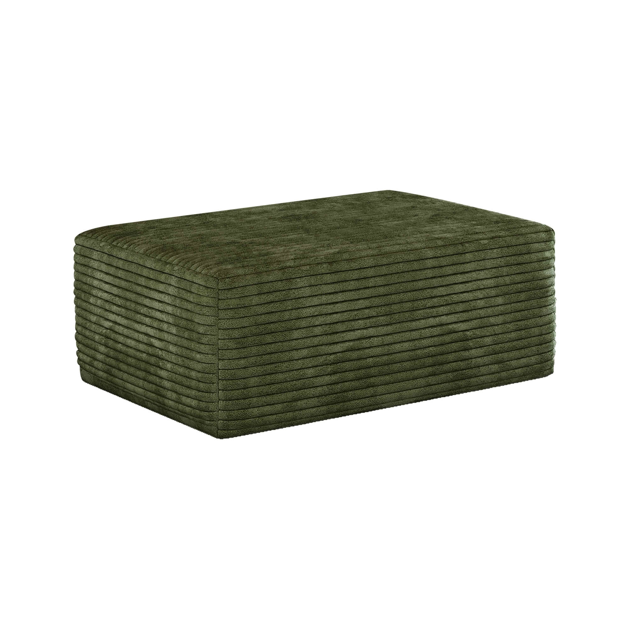 MAYEERTY 37.40" Sofa Ottoman, No‑Assembly Required Plush Corduroy Footrest, Compression‑Packed Sponge Ottoman for Living Room Leisure Area