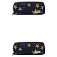 thumbnail image 4 of sweethay Estuche de poliéster multicolor con espacio fijo para bolígrafos y tarjetas - Patrón múltiple Gran capacidad Gran apertura NightSky Cielo nocturno 2piezas, 4 of 6