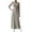 Khaki, variant on Women's Sweater Dresses 2025 Casual Crew Neck Long Sleeve Loose Fit Pleated T Shirt Fall Swing Maxi Dresses