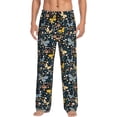 thumbnail image 2 of Goofa Flowers Butterfly Printed Soft Pajama Pants for Men, Wide Leg Comfy Casual Lounge Yoga Pants-XX-Large, 2 of 9